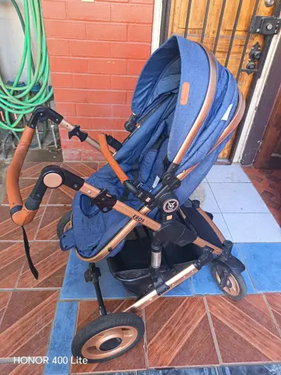 Coche de bebé Eros azul plegable - miniatura 6