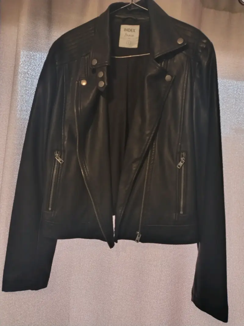 Chaqueta de ecocuero negra Index para mujer - 1