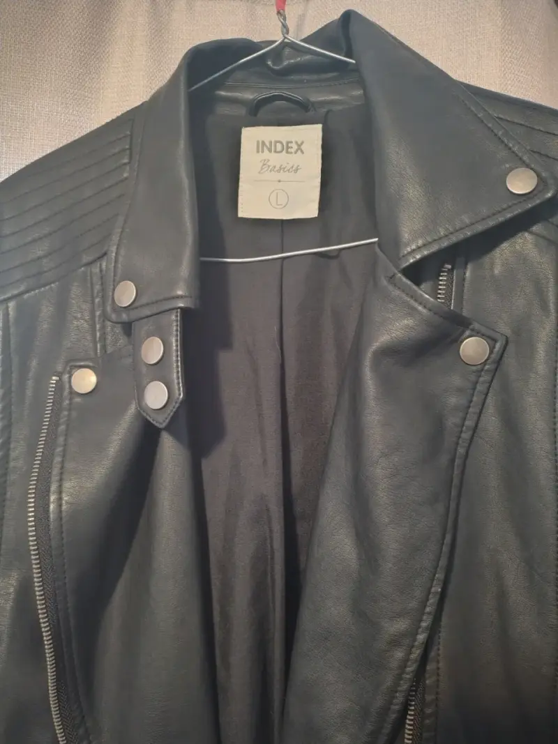 Chaqueta de ecocuero negra Index para mujer - 2
