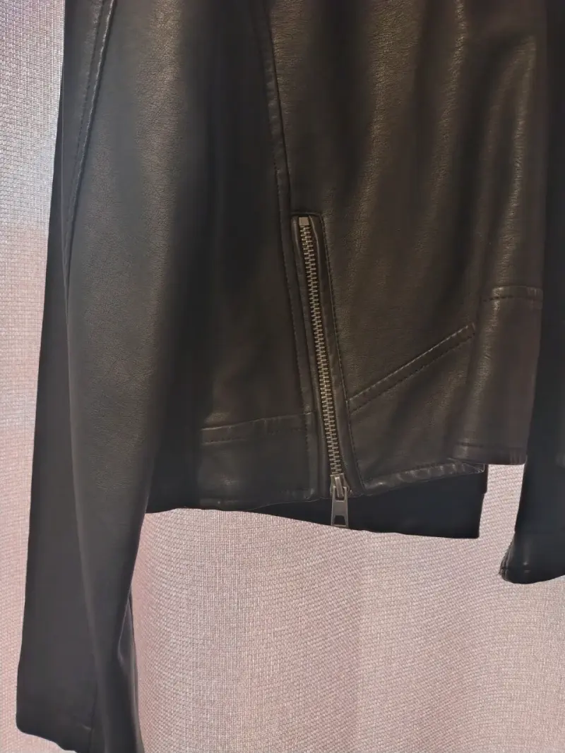 Chaqueta de ecocuero negra Index para mujer - 4