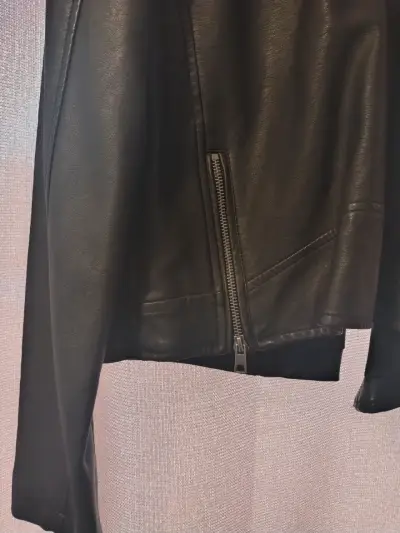 Chaqueta de ecocuero negra Index para mujer - miniatura 4