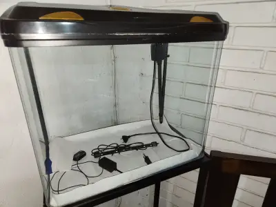 Acuario de vidrio con accesorios - miniatura 1