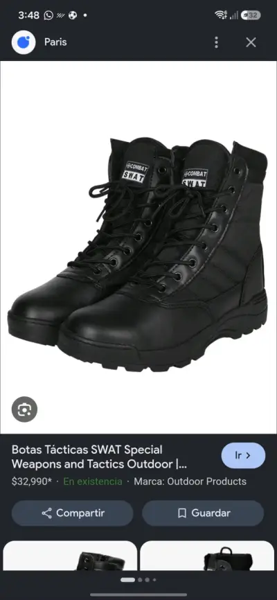 Botas tácticas negras ESDY para exteriores - miniatura 2