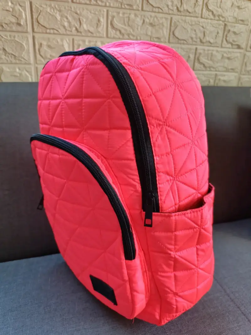 Mochila acolchada rosada Saxoline tamaño grande - 2