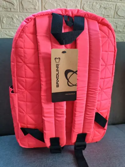 Mochila acolchada rosada Saxoline tamaño grande - miniatura 3