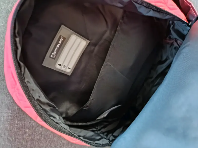 Mochila acolchada rosada Saxoline tamaño grande - 4