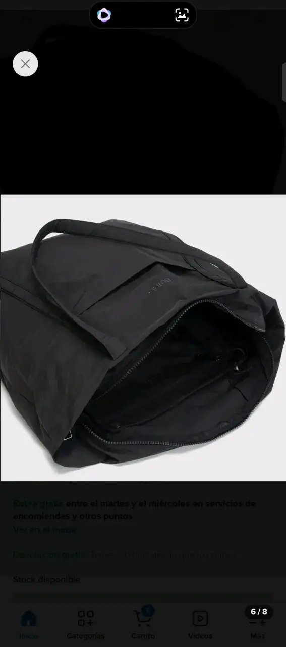 Bolso tote negro Bubba de nylon con cierre - 4