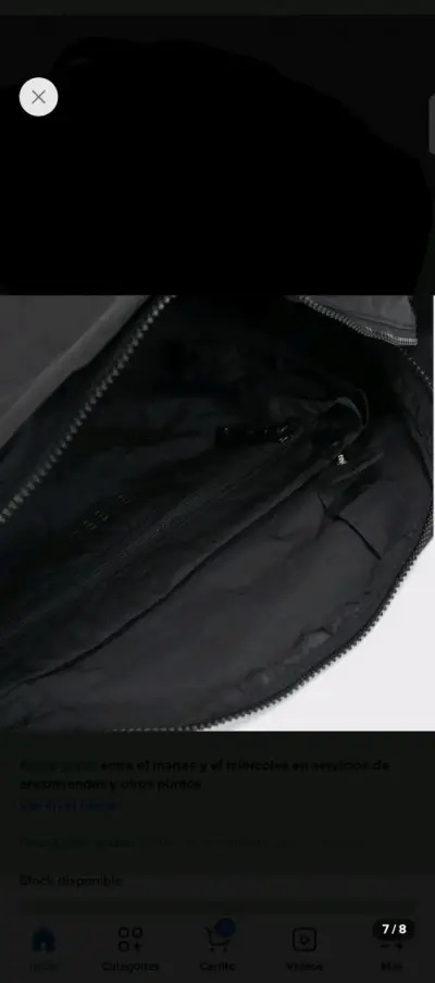 Bolso tote negro Bubba de nylon con cierre - miniatura 5