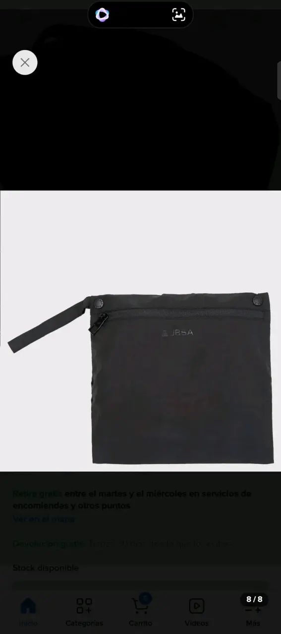 Bolso tote negro Bubba de nylon con cierre - 6