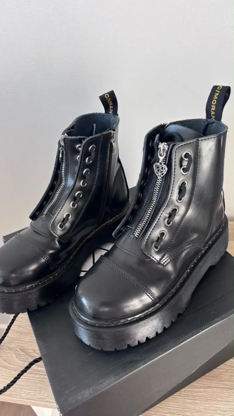 Botas negras de cuero con cierre C/Moran - 4