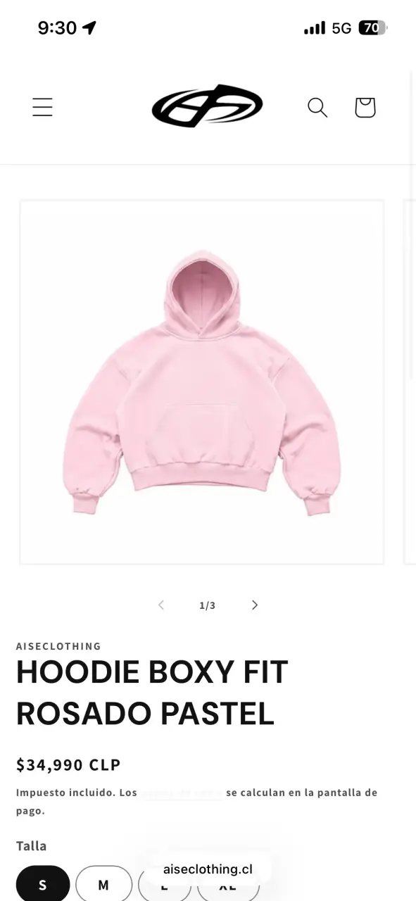 Hoodie Boxy Fit Rosado Pastel Aiseclothing - 1