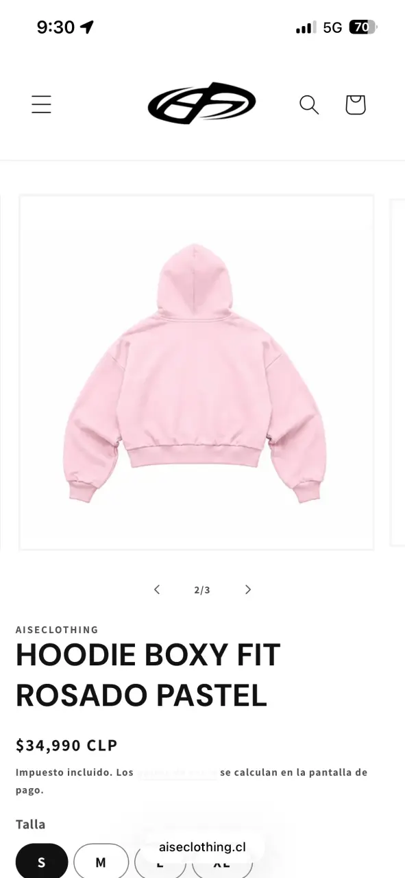 Hoodie Boxy Fit Rosado Pastel Aiseclothing - 2