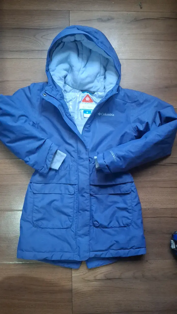 Chaqueta impermeable lila Columbia para niña - 1