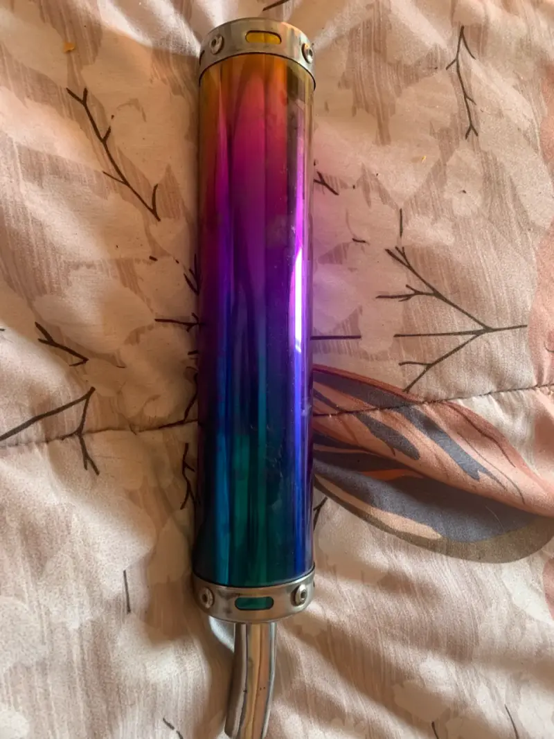 Silenciador de escape cromado multicolor