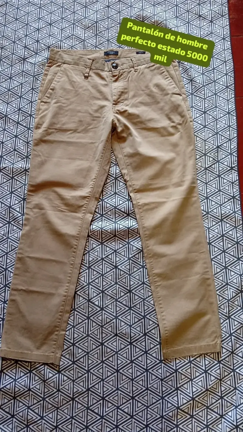 Pantalón de hombre beige Basement Slim Fit - 1