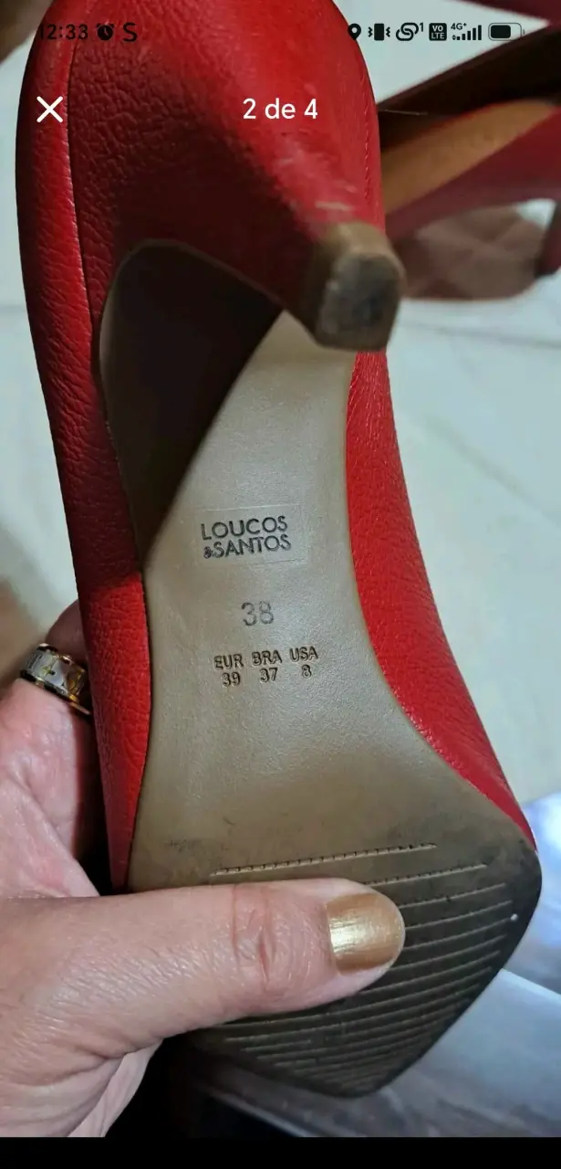 Zapatos de tacón rojos Loucos & Santos talla 38 - 4