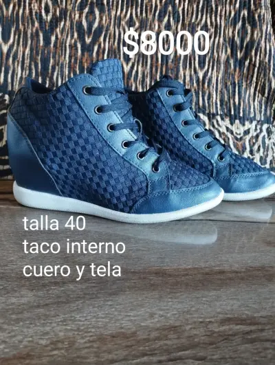 Zapatillas de Cuero Gamuza con Perlas Talla 37-38 - miniatura 5
