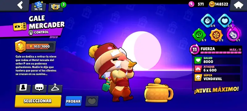 Cuenta de Brawl Stars 105/107 casi maxeada - 2