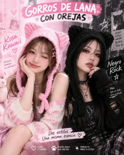 2x $10,000 Gorros de lana con orejas - miniatura 1
