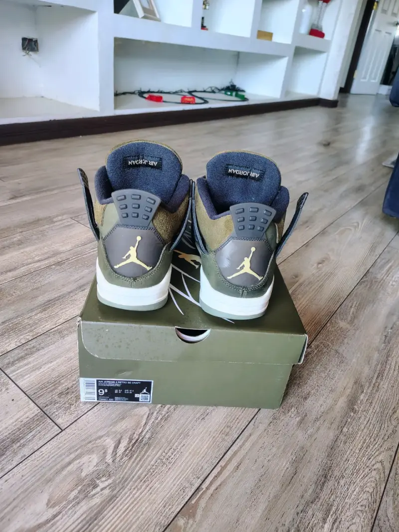 Zapatillas Nike Air Jordan 4 Retro Verde Oliva - 3