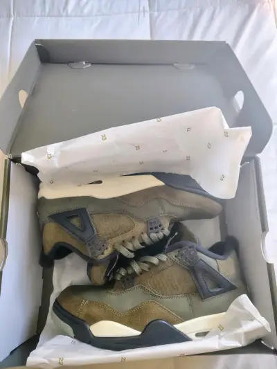 Zapatillas Nike Air Jordan 4 Retro Verde Oliva - miniatura 5