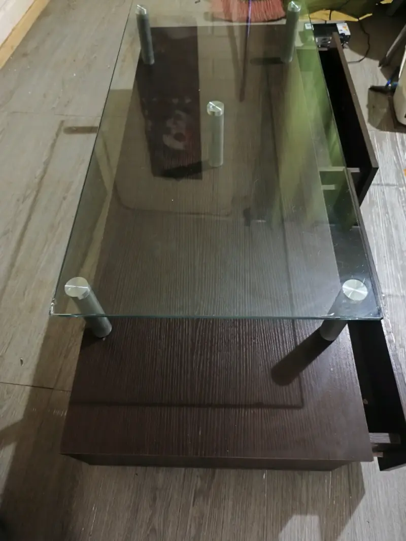 Rack de Vidrio y Madera con Cajones - 3