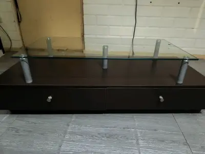 Rack de Vidrio y Madera con Cajones - miniatura 4