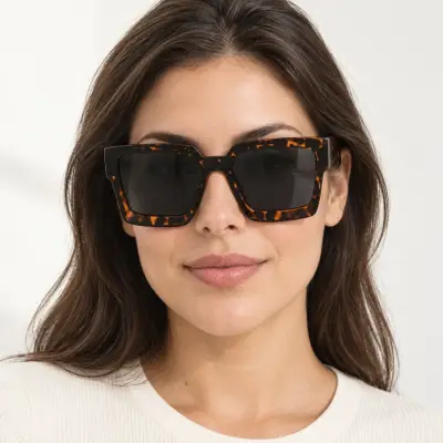 Gafas de Sol Cuadradas Estilo Carey - miniatura 2