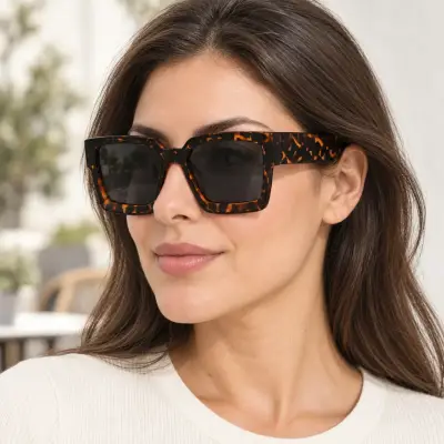 Gafas de Sol Cuadradas Estilo Carey - miniatura 3