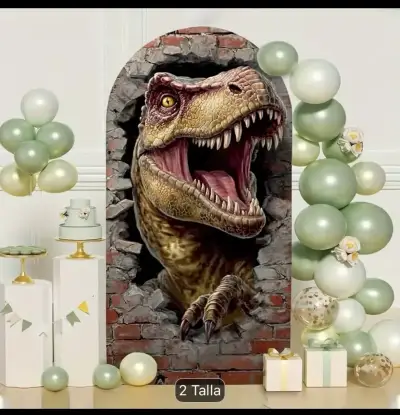 Fondo de Fotografía Dinosaurio 3D 80x180 cm - miniatura 2