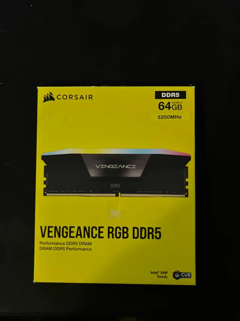 Memoria RAM Corsair Vengeance RGB DDR5 64GB 5200MH - 1