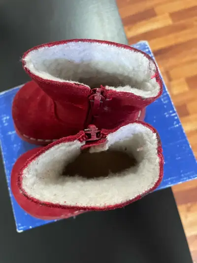 Botines de gamuza rojos para niña Best House - miniatura 5