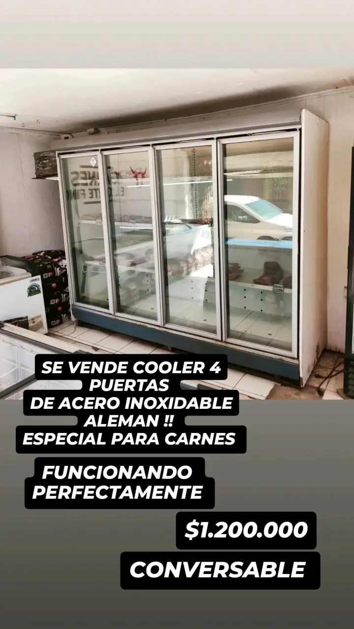 Cooler de 4 puertas de acero inoxidable alemán