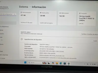 Laptop ASUS ExpertBook con Intel i7 y 16GB RAM - miniatura 3