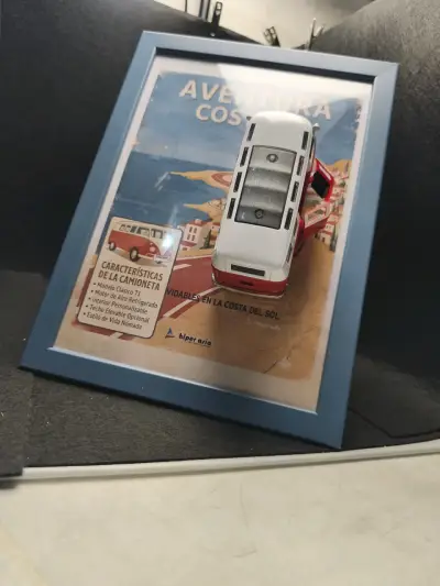 Cuadro Decorativo Aventura Costera con Miniatura de Camioneta - miniatura 4