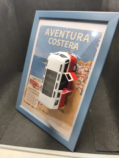Cuadro Decorativo Aventura Costera con Miniatura de Camioneta - miniatura 6