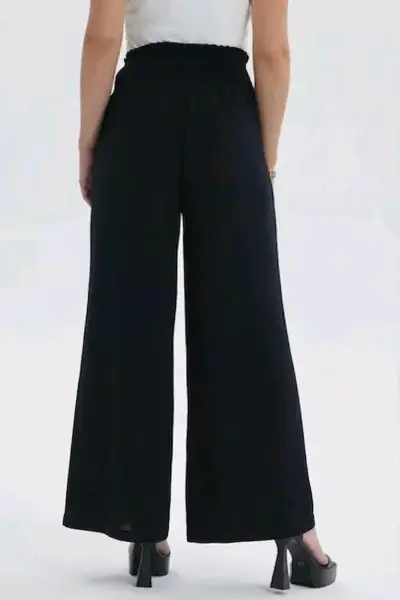 Pantalon palazzo negro para mujer talla M - miniatura 1