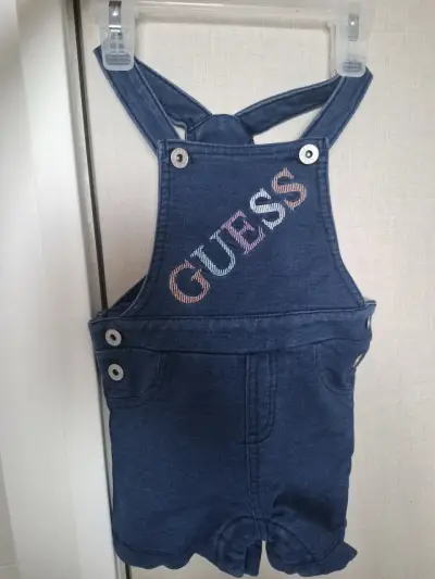 Jardinera de mezclilla para bebé Guess azul - miniatura 1