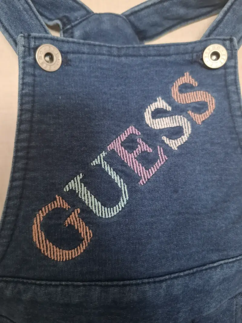 Jardinera de mezclilla para bebé Guess azul - 4