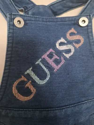 Jardinera de mezclilla para bebé Guess azul - miniatura 4