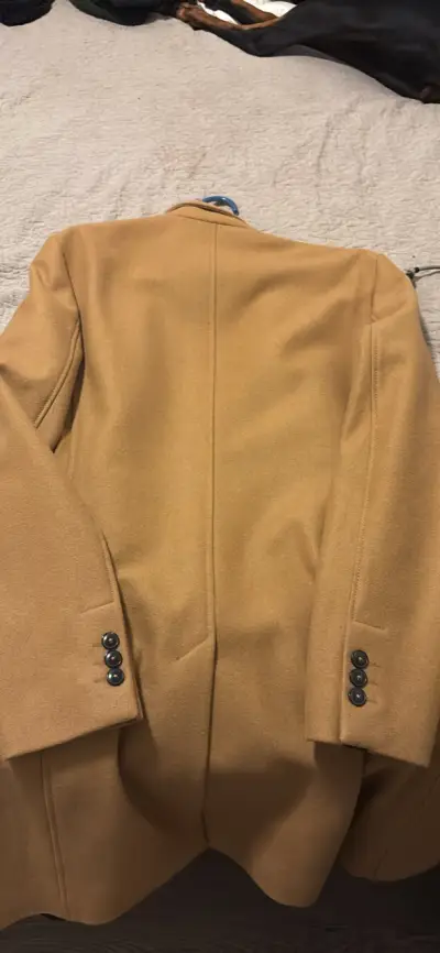 Abrigo camel elegante Zara para hombre - miniatura 3