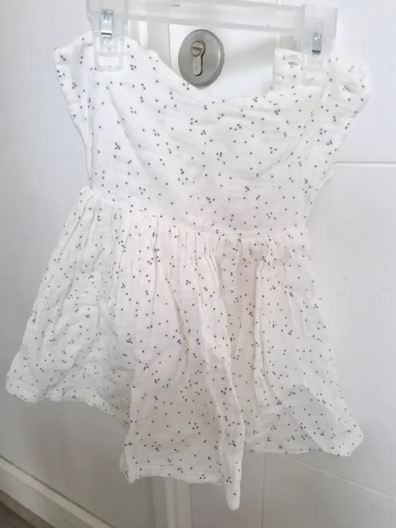 Vestido de bebé Mothercare blanco con puntos - 4