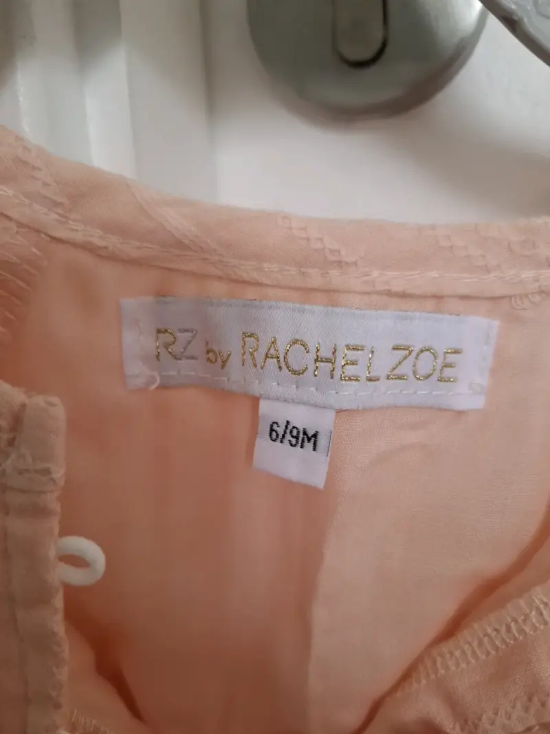 Vestido de bebé RZ by Rachel Zoe rosa con encaje - 1