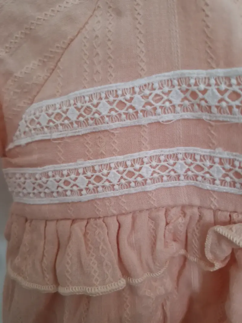 Vestido de bebé RZ by Rachel Zoe rosa con encaje - 2