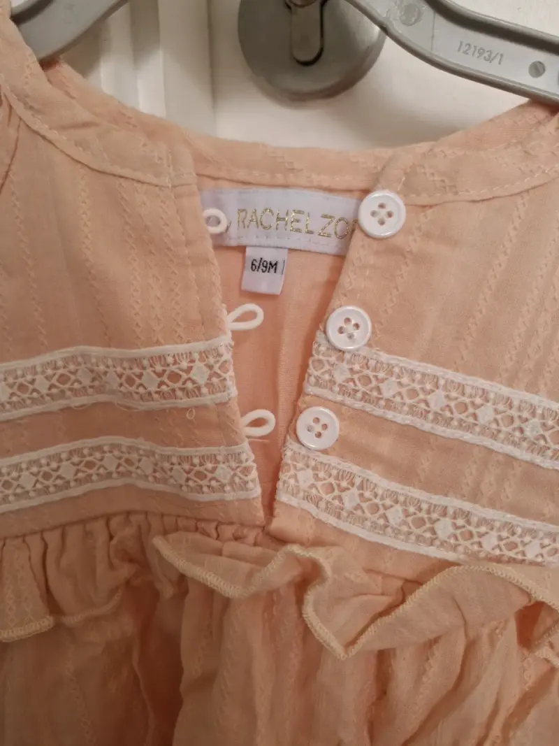 Vestido de bebé RZ by Rachel Zoe rosa con encaje - 3