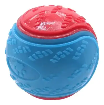 Pelota de goma para mascotas roja y azul - miniatura 1