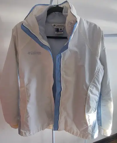 Chaqueta Columbia Interchange Blanca y Celeste - miniatura 1