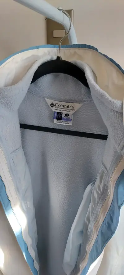 Chaqueta Columbia Interchange Blanca y Celeste - miniatura 2
