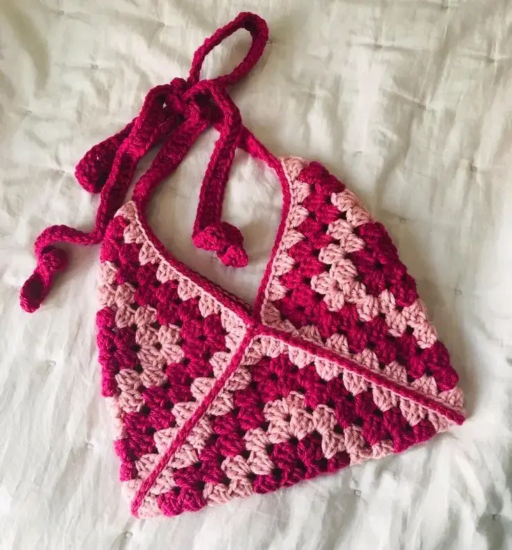Bolso tejido a crochet granny - 2
