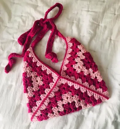 Bolso tejido a crochet granny - miniatura 2